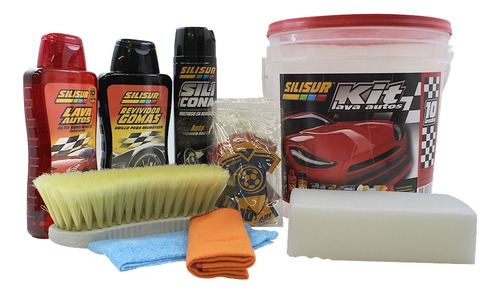 Kit Lavado Auto Moto Completo 13 Productos Silisur