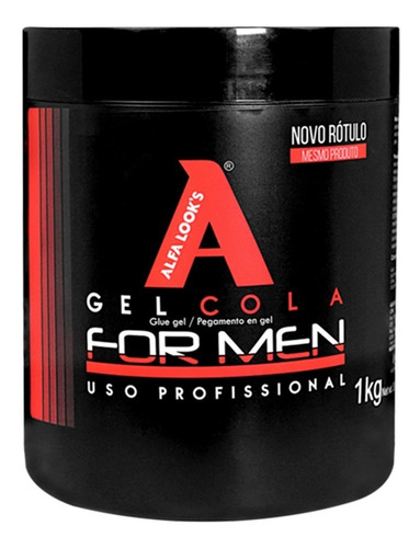 Gel Cola Fixador Penteado Masculino For Men Alfa Looks 1kg
