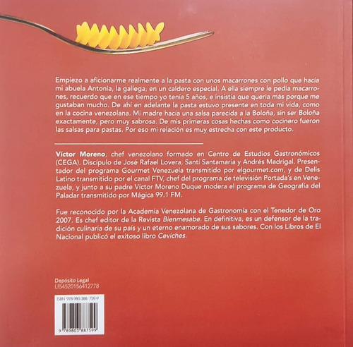 Imagen 2 de 2 de Libro Pastas Y Más Pastas