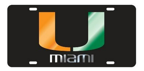 Brand: Craftique Miami Hurricanes Black Mirrored