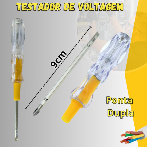 Jogo De Chave De Fenda Philips Pontas Imantadas Chave Teste De Voltagem Eletricista Cietec