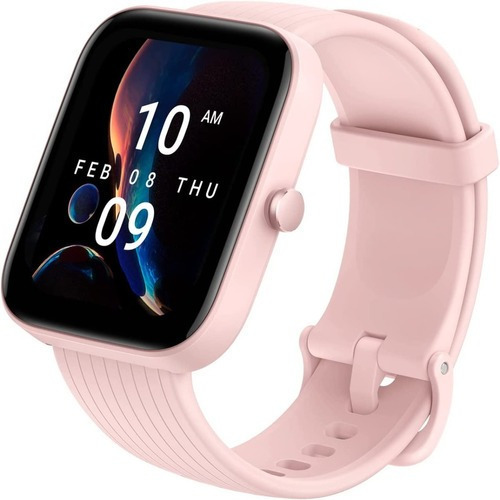 Amazfit Bip 3 Pro Reloj Inteligente Para Mujeres, 4 Sistemas Color de la caja Rosa Color de la malla Rosa Color del bisel Rosa