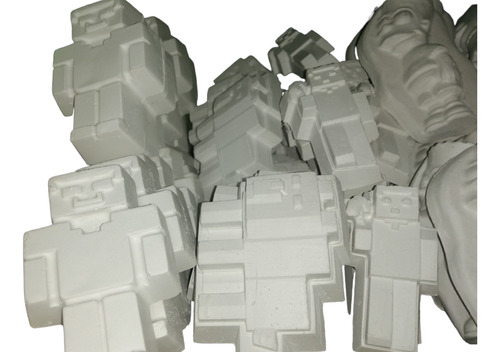 30 Figuras De Yeso Tema Minecraft 