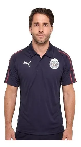 agradable Tableta Repetido Playera Puma Chivas Leisure Polo Cuello Rayadas Guadalajara