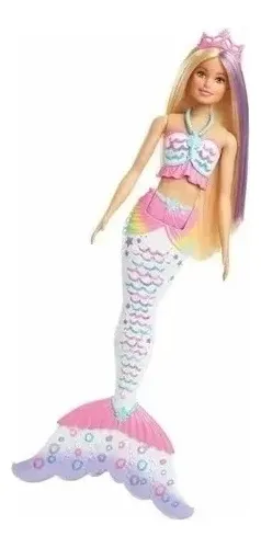 Muñeca Barbie Crayola Color Mágico Sirena Dreamtopia Mattel