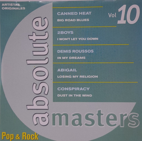 Cd Absolute Masters (pop & Rock Vol 10)