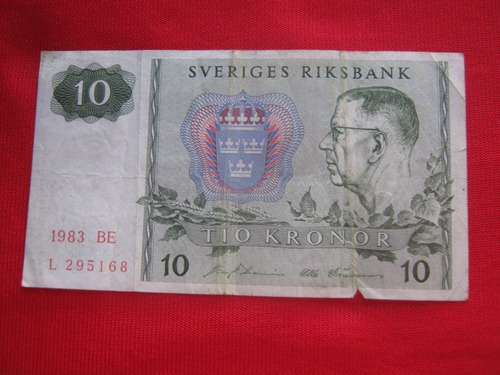 Suecia 10 Coronas 1983 