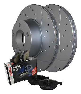 Front Brake Kit 300mm Drill Rotor Bosch Semi-metallic Pa Lld
