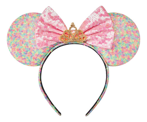 Diadema Para El Cabello, Con Orejas De Minnie Rojas Con