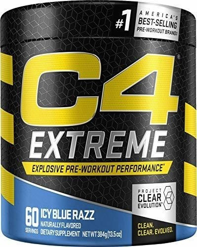C4 Extreme Pre Workout Powder Icy Blue Razz | Suplemento Ene