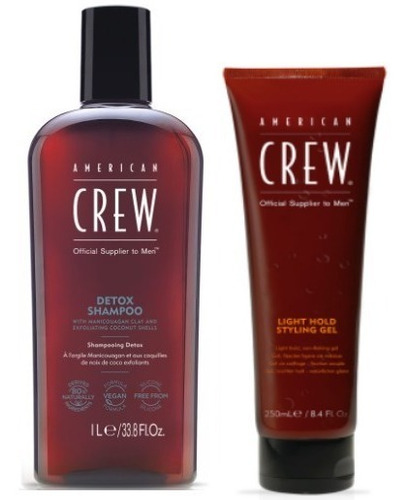 Shampoo Detox 1000ml+gel Fijación Suave American Crew