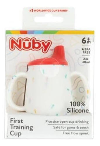 Nuby First Training Cup Copa De Silicona Con Boquilla De Y 2