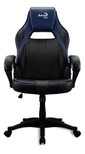 Cadeira De Escritório Aerocool Ac40c Air Gamer Ergonômica Preta E Azul Com Estofado De Fibra De Carbono E Poliuretano
