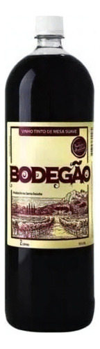 Vinho Brasileiro Bodegão Tinto Suave 2 Litros Kit 5un