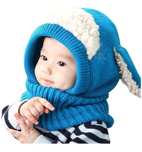 Hermoso  Gorro Bufanda Conejito Bebé Niños Antialérgico