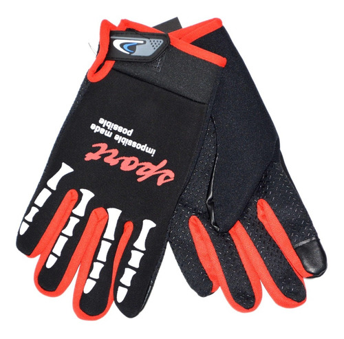 Guantes Para Moto O Bicicleta Tactil Touch F5 Le Sak Rojo