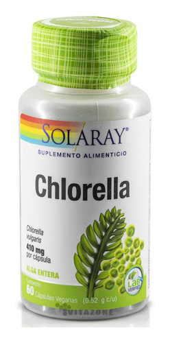 Chlorella Clorela 60 Cápsulas Veganas Solaray