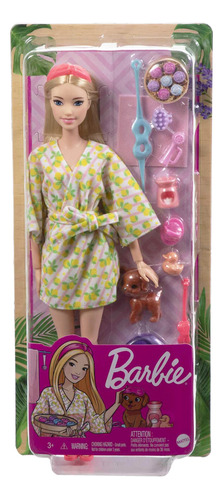 Boneca Barbie Com Cachorrinho Bem Estar Spa Gkh73e - Mattel