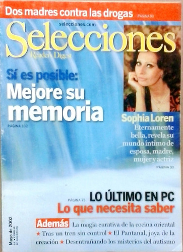 Revista Selecciones Readers Digest. Sophia Loren. (Usado)