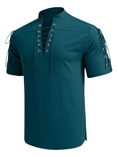 Playera Deportiva Casual Con Solapa Y Manga Corta En Forma
