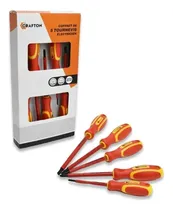 Comprar Set 5 Destornilladores Aislados Electricista Phillips Paleta