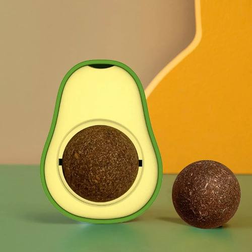 Juguete En Forma De Aguacate Y Bola Con Catnip Para Gato