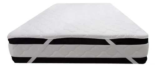 Protector Semidoble Acolchado Tipo Hotel 120x190 Cm Color Blanco