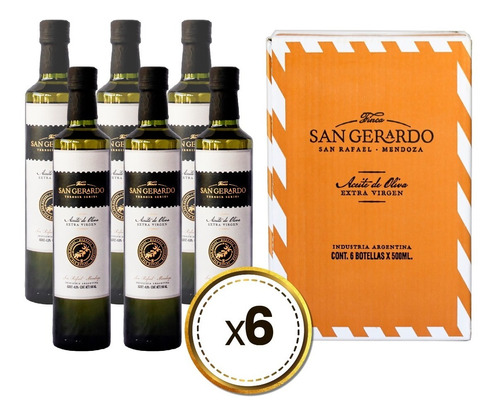 Aceite Oliva Extra Virgen Finca San Gerardo Caja X 6 500ml