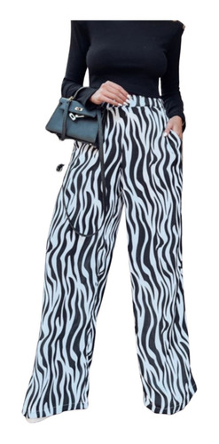 Calça Pantalona Zebra Santa Looka