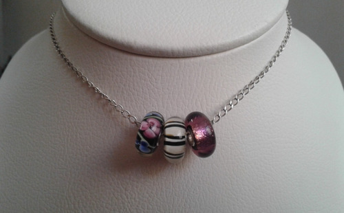 Imagen 7 de 10 de Charm Murano En Plata De Ley 925 Para Pandora O Trollbeads