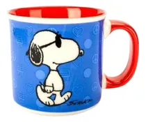 Comprar Taza De Snoopy De Porcelana Peanuts 480 Ml Azul Snoopy