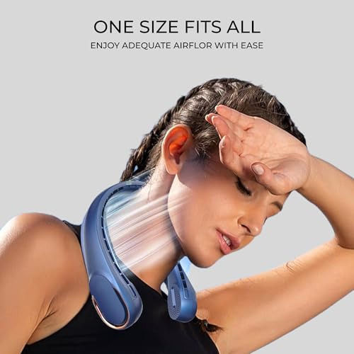 Ventilador Portátil De Cuello Manos Libres Con Flujo De Aire