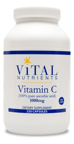 Vital Nutrients Vitamina C 100% Puro 1000 Mg 220 Cpsulas