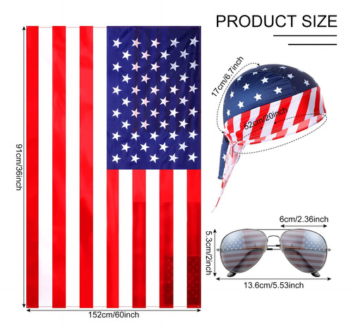Conjunto De Disfraz De Bandera Estadounidense Capa De Bander