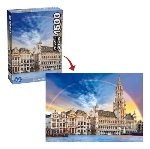 Quebra Cabeça Bruxelas Puzzle 1500 Peças Paisagens Grow