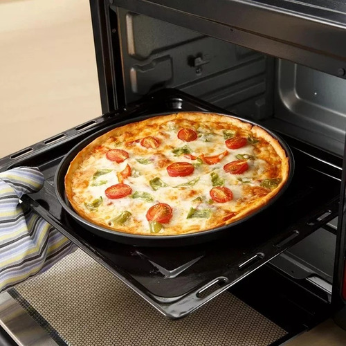 Molde Hornear Reposteria Pay Tarta Pizza Antiadherente 25cm Color Gris