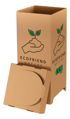Kit 4 Lixeira Descartável De Papelão Ondulado Ecológico
