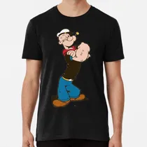 Comprar Remera Popeye De Dibujos Animados Algodon Premium