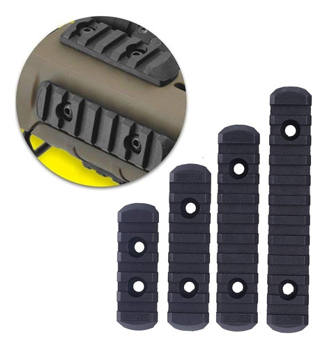 Pack X4 Riel Picatinny 20mm Equipo Tactico Airsoft Paintball