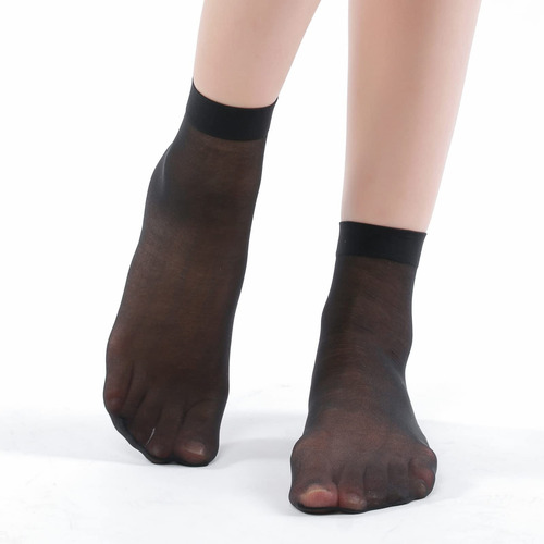 12 Pares De Calcetines Tobilleros Transparentes Para Mujer