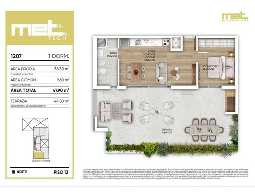 1, 2 Y 3 Ambientes En Venta - Met Tech, Montevideo , Amenities . En Construcción