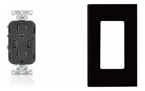 Leviton Receptáculo Doble Resistente A Golpes, Con Cargadore