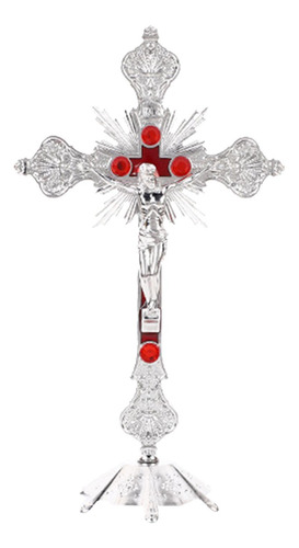 Reliquias De La Iglesia Jesús En El Soporte Cruz De Plata