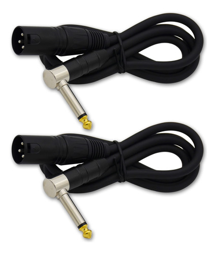 Sbe-rsyun Xlr Cable De Microfono Macho Xlr A 1/4 Angulo Rect
