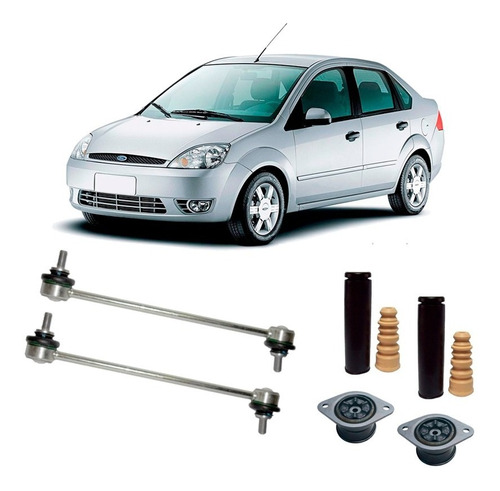 Par Bieleta Dianteira + Kit Batente + Coxim Ford Fiesta 