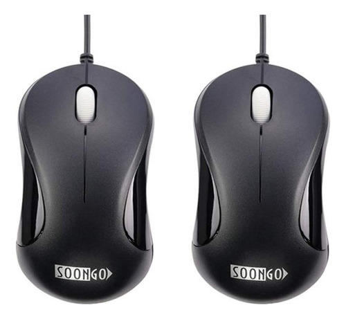 Soongo - Mouse Usb Para Computadora, 2 Unidades, Ergonomico,