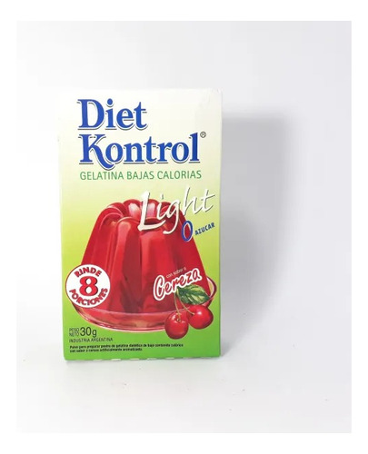 Gelatina Bajas Calorías Diet Kontrol Sabor Cereza 30 Gr