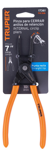 Pinza Para Seguros Seeger 7'' Interior Recto Truper