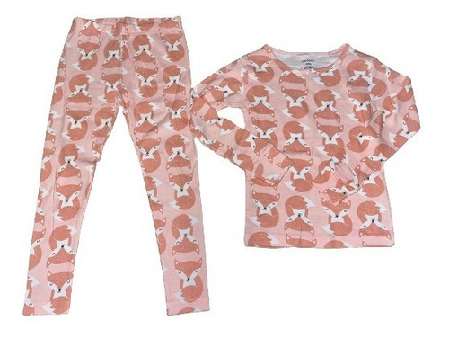 Set De 4 Piezas Pijama Carters Para Niña Manga Larga