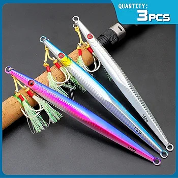 Señuelos Jigs Glow Con Doble Asistente 160 Grs